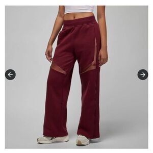 NWT Nike Air Jordan 23 Engineered Women's Fleece Sweatpants Large Cherrywood Red